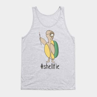 # Shellfie, Turtle Taking A Selfie Tank Top